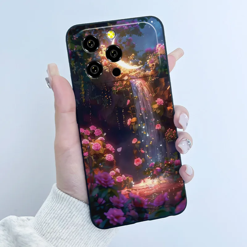 Фото Чехол для телефона Oukitel C17, защитный силиконовый чехол, роскошный, милый, с сердечками, кроликами, забавный мультяшный дизайн, черный, мягкий, из ТПУ, задняя крышка №5