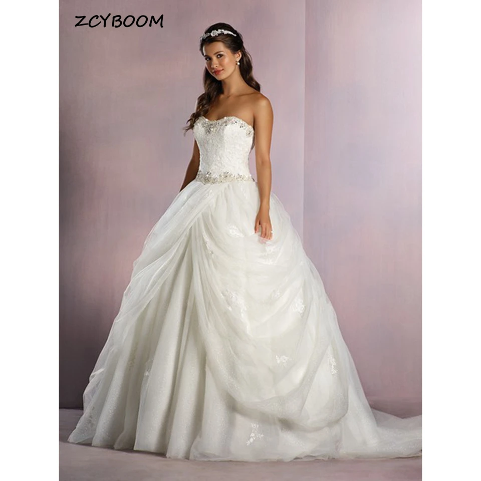 

Элегантное свадебное платье без бретелек с аппликацией из бисера 2023 без рукавов в пол со шлейфом на шнуровке индивидуальный пошив свадебное платье