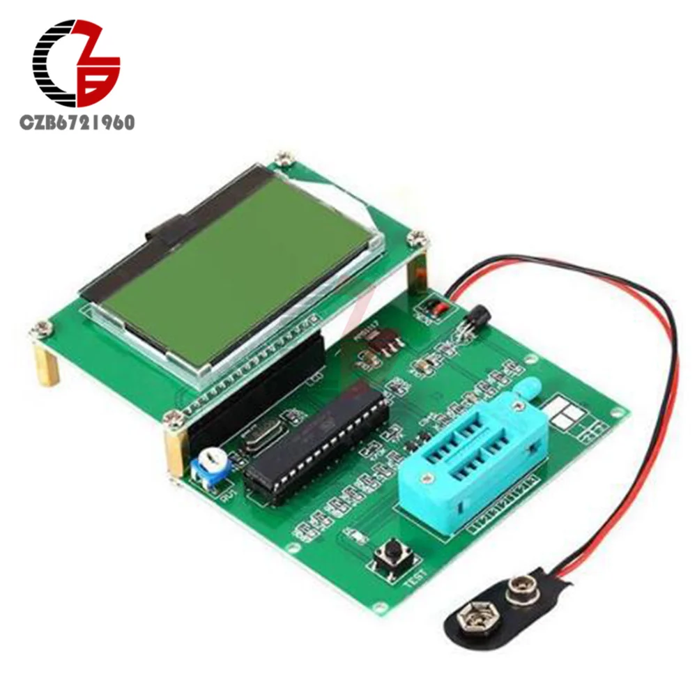 

Diymore GT-T8 Transistor Tester 9V Digital Multifunction Transistor Tester Diode NPN/PNP LCD LCD Screen for Electrician Tools