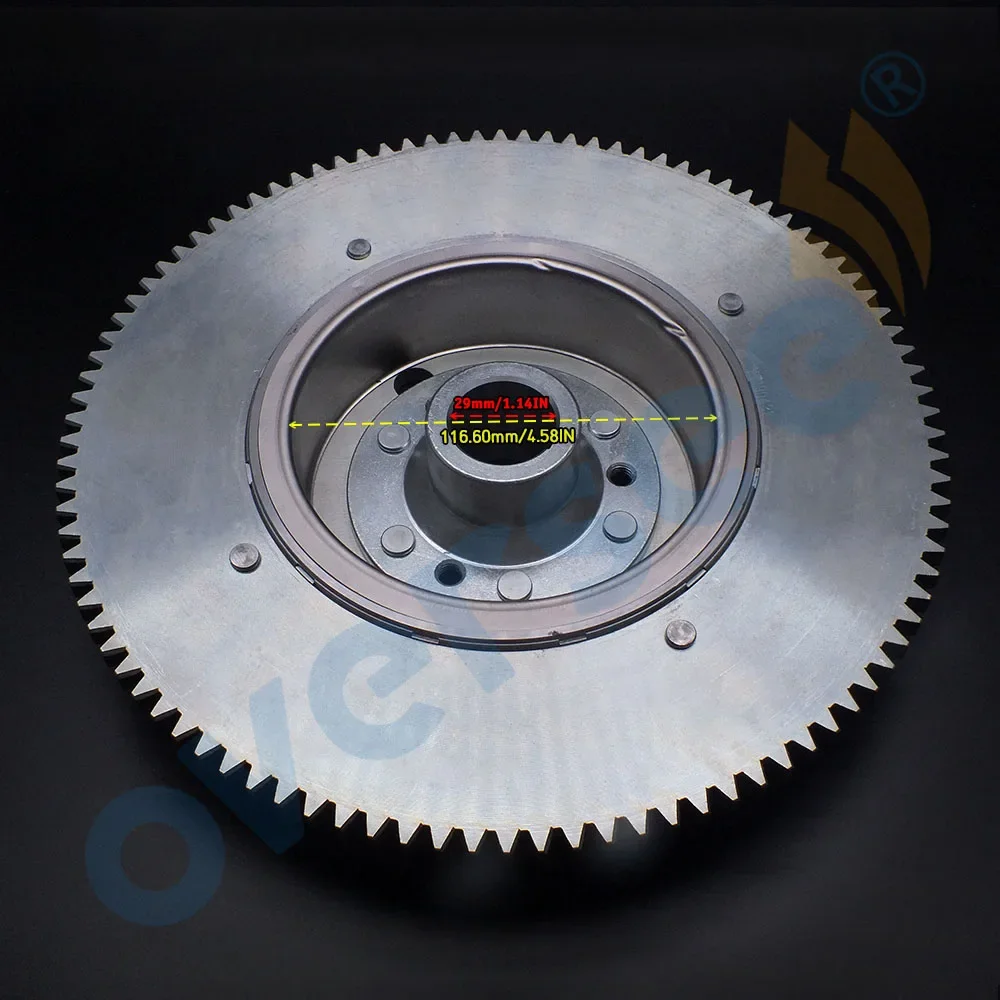 6F5-85550 Маховик электрического ротора в сборе для подвесного мотора Yamaha 2T 40HP 40G Parsun