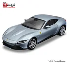 Bburago, масштаб 1:24, новинка, роскошный автомобиль Ferrari ROMA из сплава, литые модели автомобилей, коллекционная игрушка, подарок