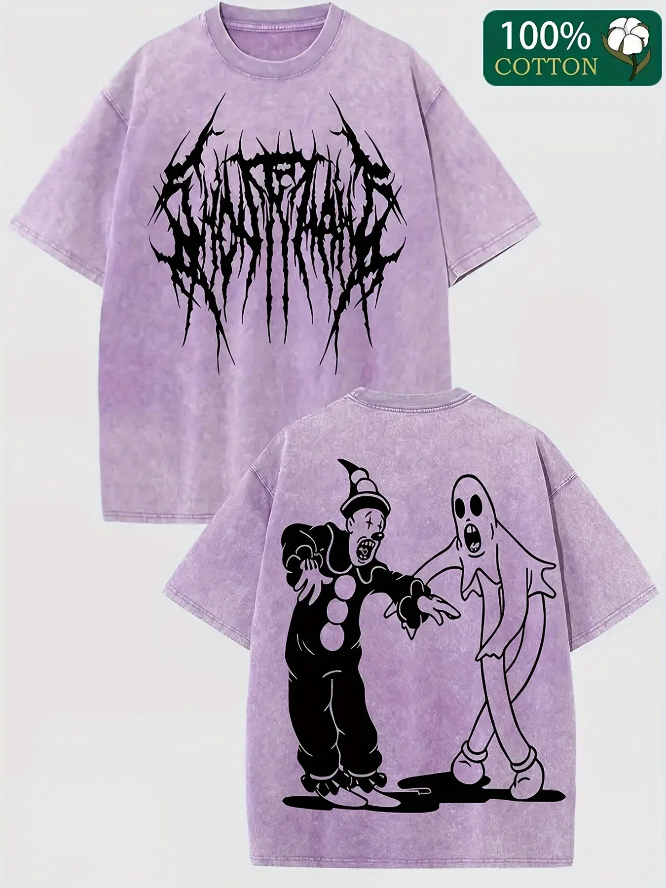 Футболка Ghostmann Clown на Хэллоуин мягкий хлопок двусторонний принт повседневная и