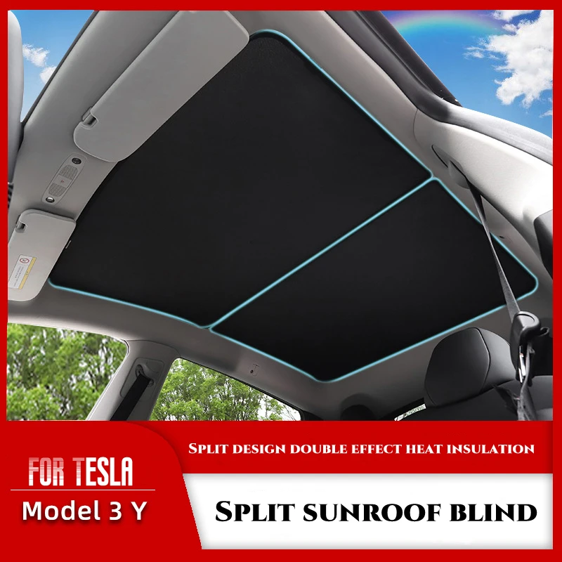 

Применимо к Tesla model3/Y sunroof, солнцезащитный козырек, защита от солнца на крыше, двойной эффект, теплоизоляция, модернизация, разделенная теплоизоляция