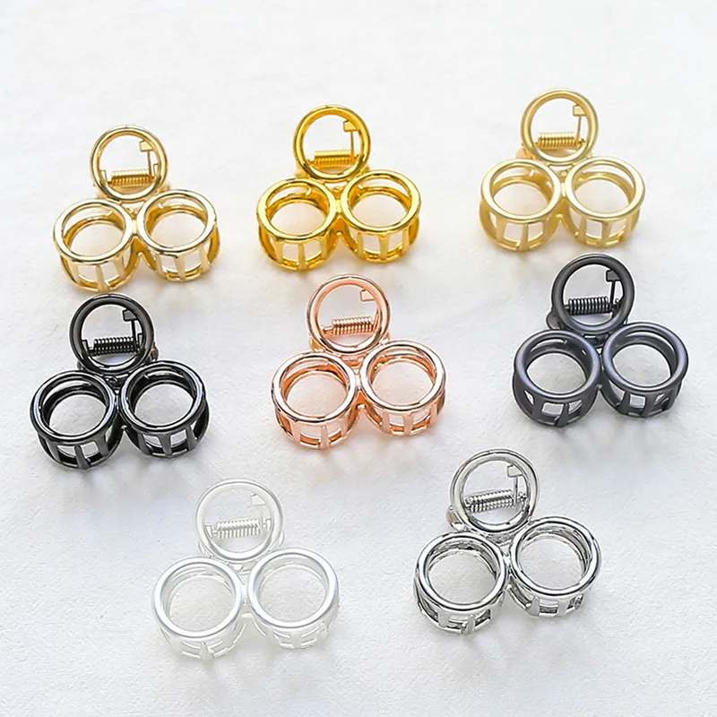 

Fashion Women Girls Geometric Hair Claw Clamps Hair Crab Circular Metal Shape Hair Clip Claws Solid Color Accessories Hairpin