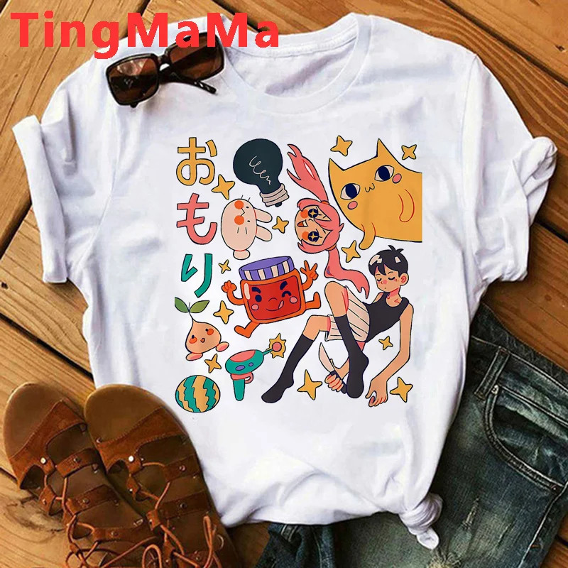 

Футболка Omori мужская с рисунком Аниме Манга, одежда Харадзюку