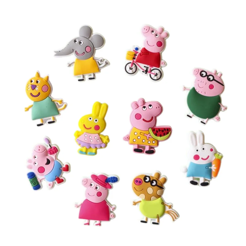 

Peppa Pig George Pig Mummy Pig New Anime Peripheral Kawaii Cute Cartoon Fridge Magnet Creative Soft Rubber Magnet Gift Wholesale