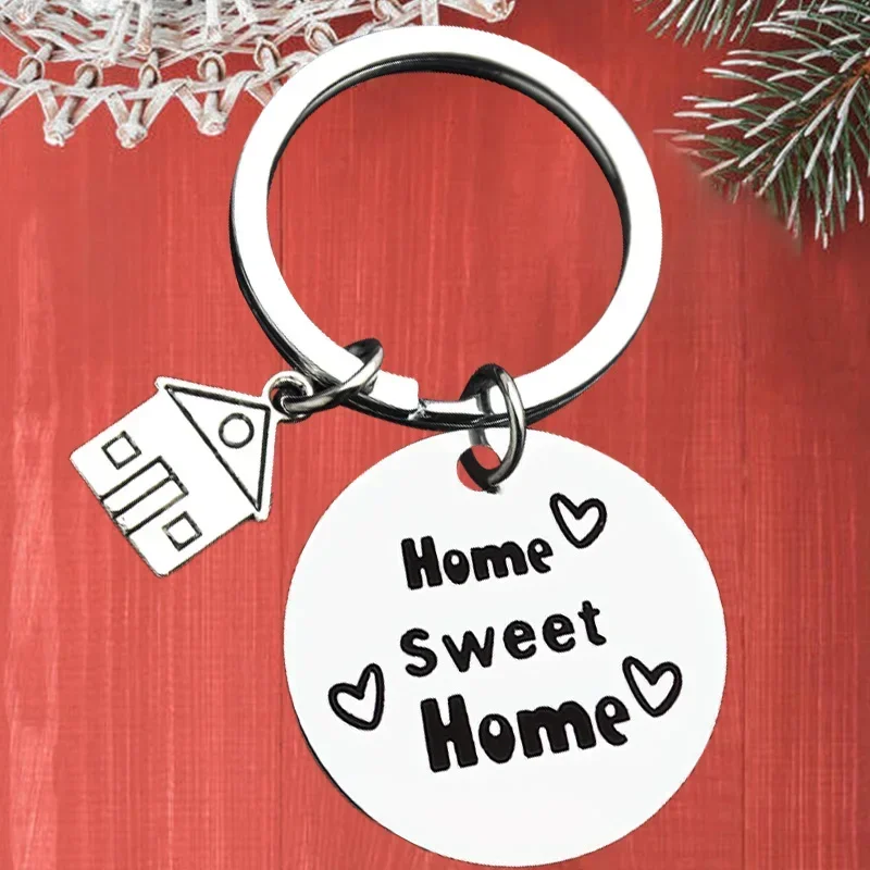 Металлический брелок-домик кулон милый дом круглый брелок для ключей новый