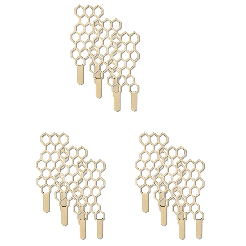 

9Pcs Climbing Vine Rack Plant Potted Wooden Support Frame Flower Decorative Trellis Bracket Vines Climbing Rack Pole -4