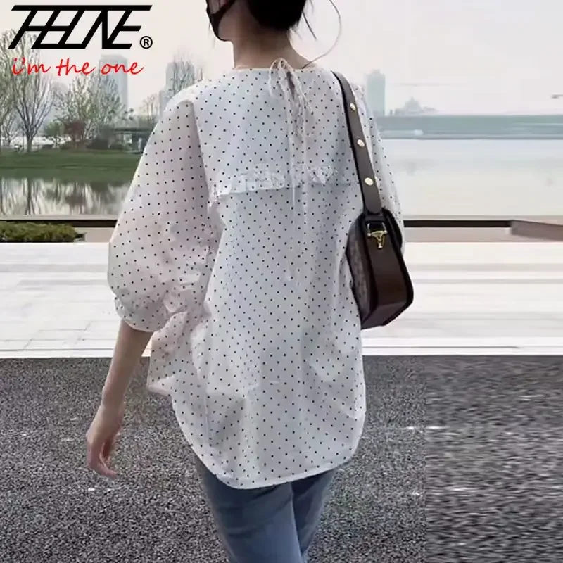 Модные женские рубашки THHONE новинка 2024 блузка Повседневная Блузка с длинным