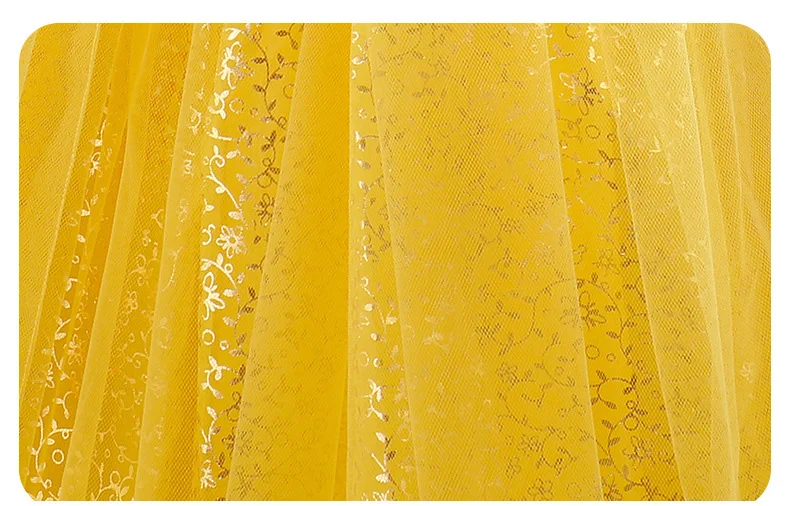 Платье принцессы Белоснежки для девочек карнавальный костюм сине-желтое