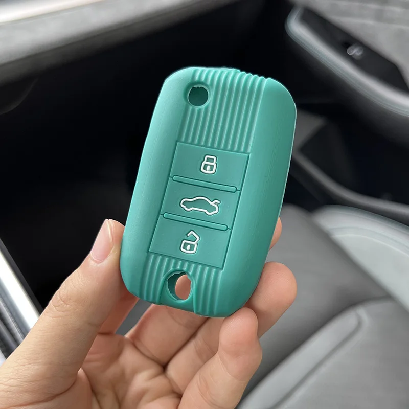 

Silicone Key Holder Fob Case Shell for MG ZS MG 6 GS EMG6 3 Button Remote Car Key Cover Protector Auto Accessories Skin Keychain