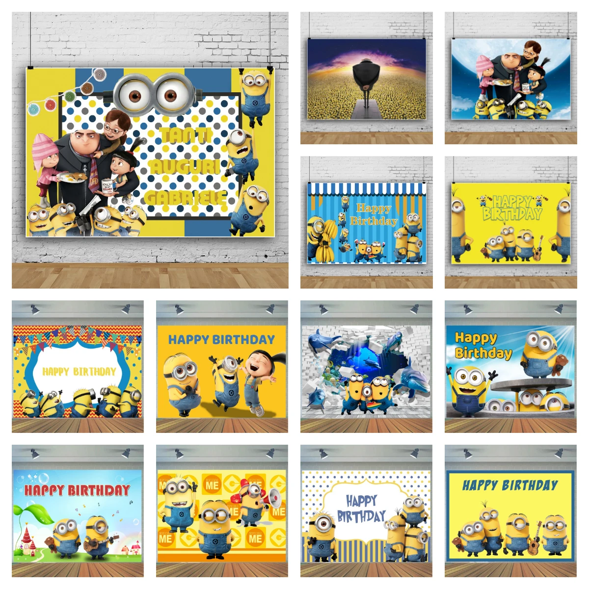 

Анимационный мультяшный банан желтый детский фон для фотосъемки украшение для дня рождения баннер фон для фотостудии на заказ