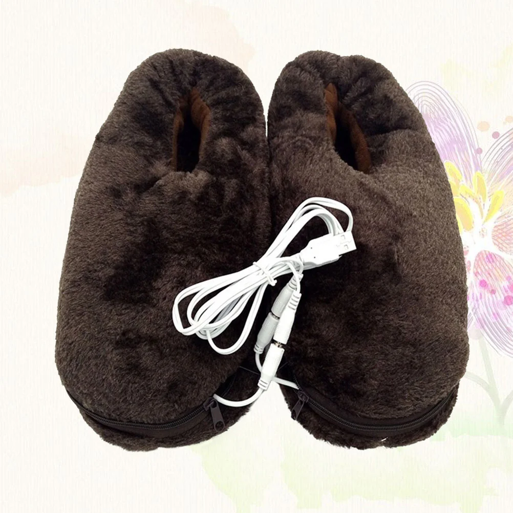 

Slippers Usb Feet Heated Foot Warmer Warmersshoes Plush Heatinghouse Electric