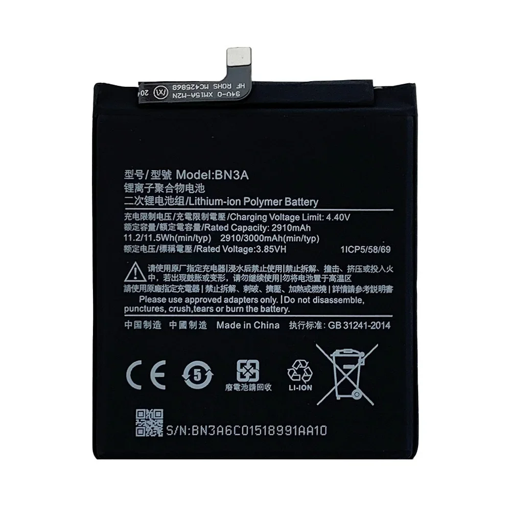 100% оригинальный аккумулятор BN3A 3000 мАч для Xiaomi Redmi Go RedmiGo высококачественные