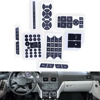 1set car stickers steering wheel ac window button repair vinyl stickers auto interior accessories for mercedes 2007 2014