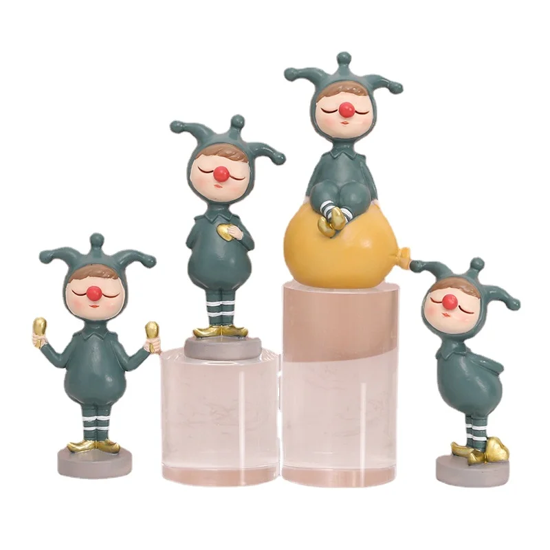 

Nordic Circus Clown Desktop Resin Craft Ornament