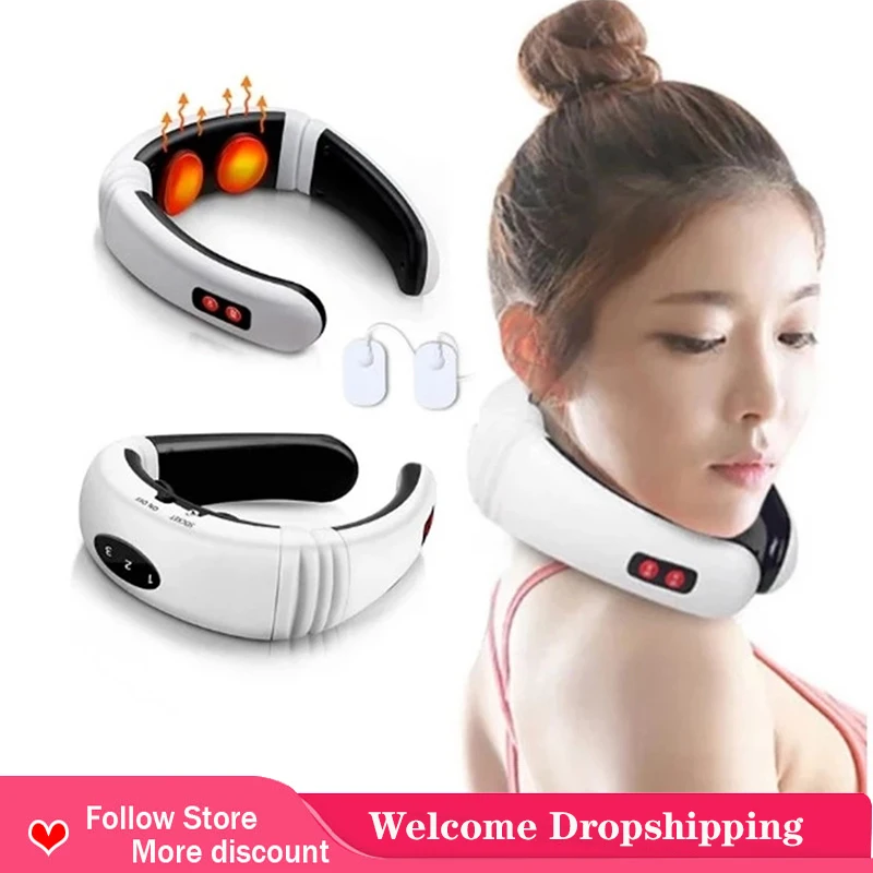 

Cervical Spine Massager Shoulder And Neck Massage Neck Protection Instrument Hot Compress Neck Low-Frequency Pulse Massager