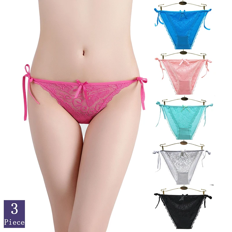 

3pcs/Set Woman Sexy Lace Panties Hollow Out Style Underwear Beautiful Low Waist Lady Lingerie Cute Girl Briefs Soft Comfortable