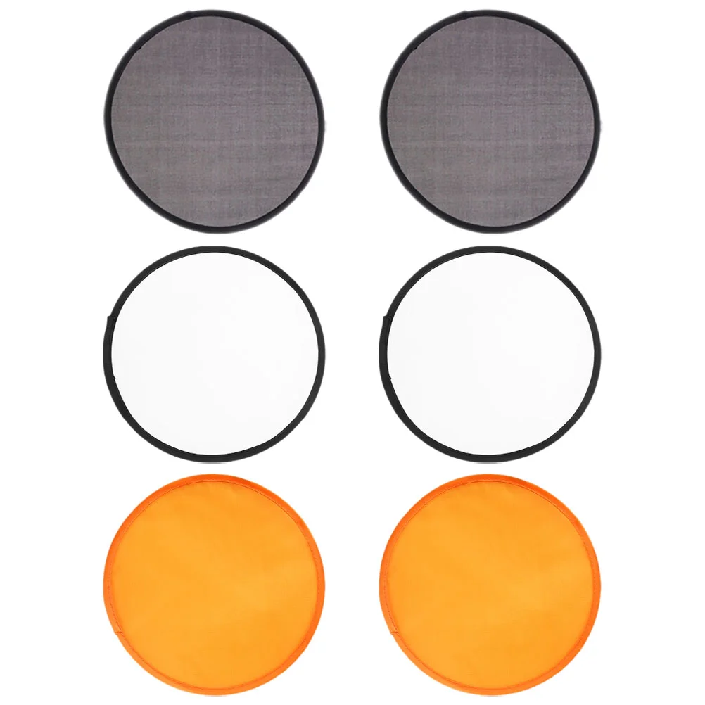 

6 Pcs Hand Held Fan Circular Folding Small Decorative Items Round Dance Plastic Foldable Fans Performance Traditional Japanese