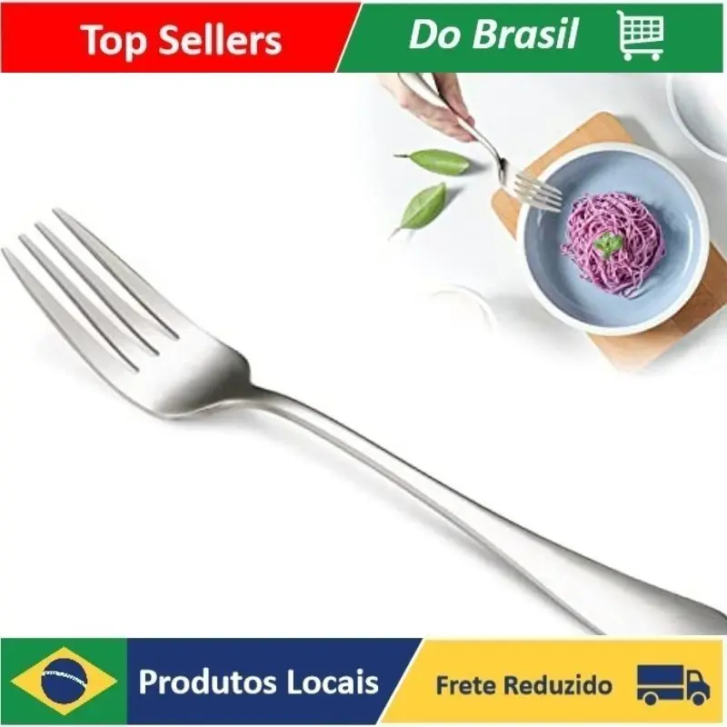 

6 Peças Garfo De Mesa Aço Inox