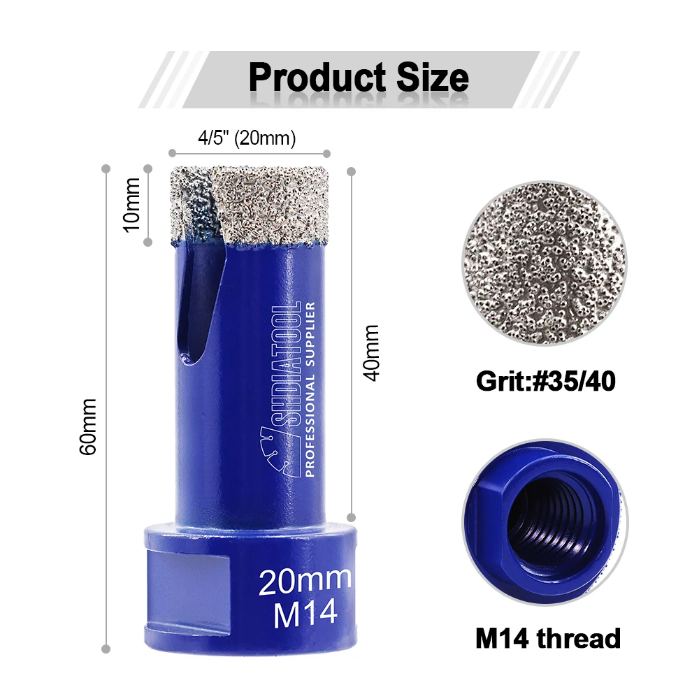 Алмазные коронки SHDIATOOL для сверления 20-110 мм