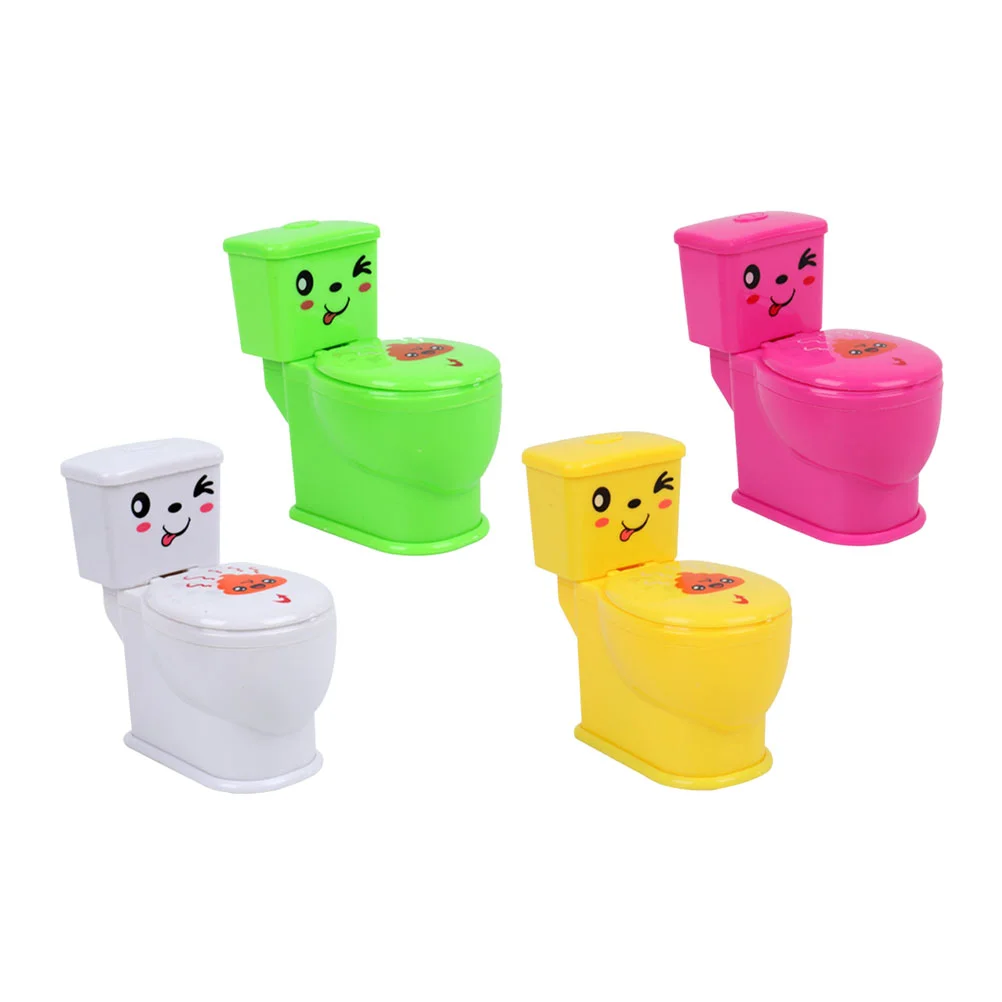 

3pcs Funny Trick Closestool Prop Water Squirting Toilet Toys Random Color