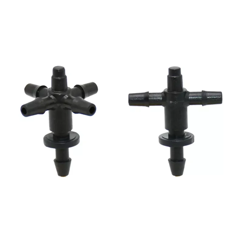 

4-сторонняя стрелка с капельницей, крестообразный разъем, модель 3/5, шланг, система капельной стрелки, адаптер для теплицы, 15 шт.