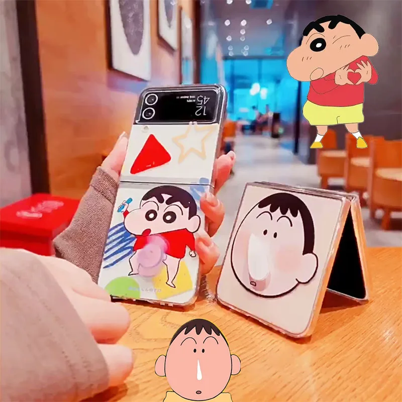 

Забавный Crayon Shin-Chan Snot Boochan чехол для телефона вращающийся чехол для телефона Z Flip3 4 Z Flip1/2 Zfold2/3/4