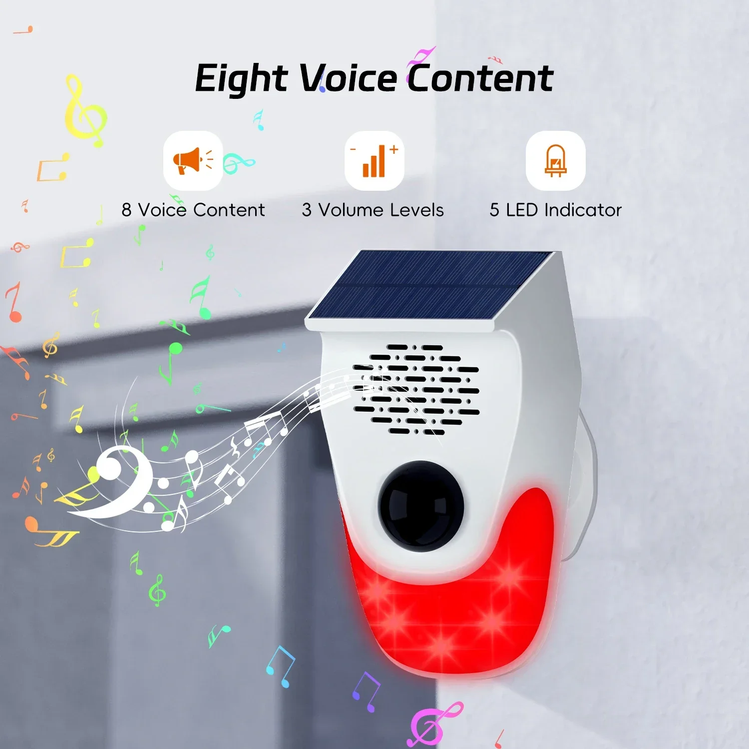 Голосовой диктор на солнечных батареях инфракрасный детектор человеческого