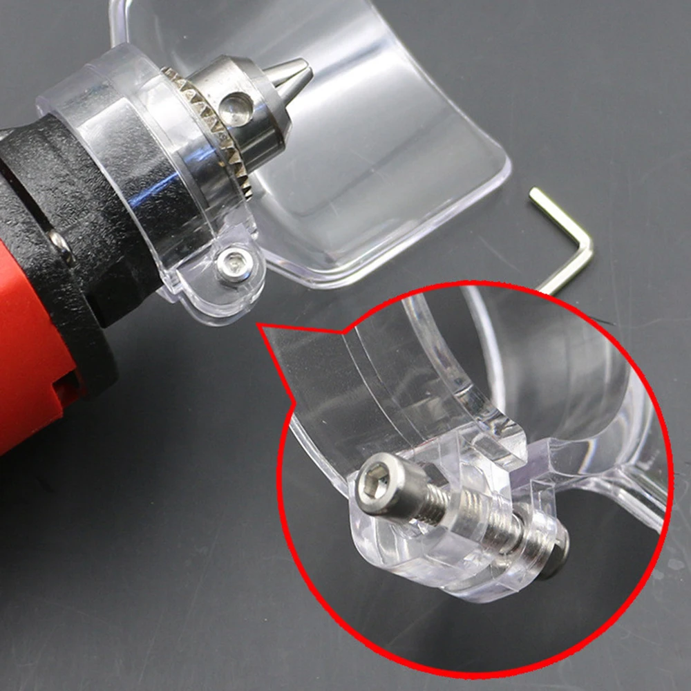

Safety Dust-proof Splash-Proof Transparent Mini Drill Protecting Cover+HEXElectric Grinder Drill Power Tool Accessories