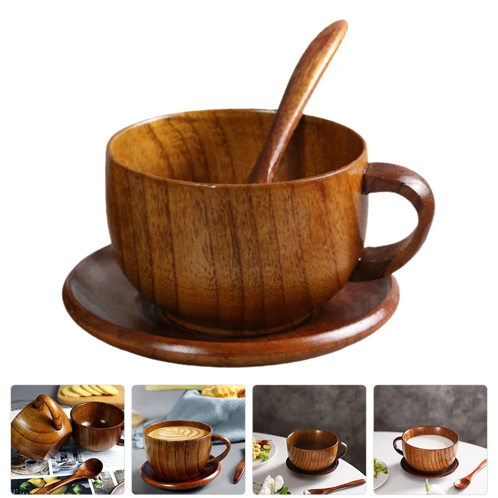 

1 Set Coffee Cup Wooden Cup Tea Cup Coffee Cup Set Tea Cup Cup With Saucer Coffee Mug Tea Cup Set