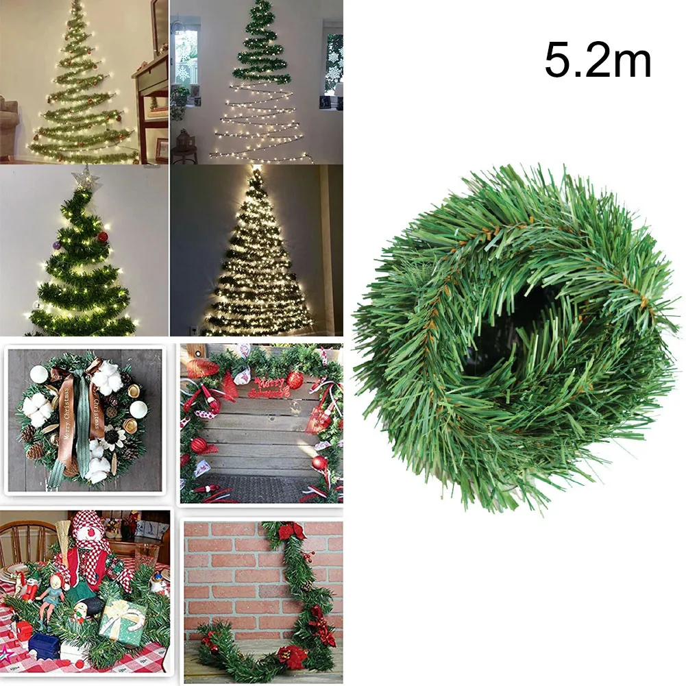 

5.2M Pine Needle Rattan Vine Christmas Pendant Decor Ornaments Party Hanging For Weddings Home Gardens Decorations