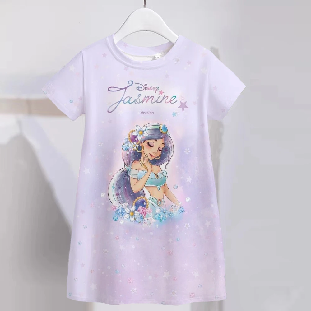 

Disney Aladdin Princess платье цвета жасмин для девочек красивые платья для вечеринки фантазийные костюмы для детей повседневные трапециевидные летн...