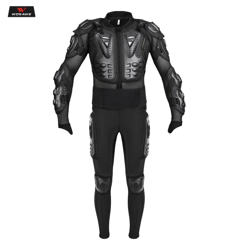 WOSAWE-Chaqueta de armadura dura para motocicleta para hombre, Protector de cuerpo completo para Motocross, equipo de protección para el pecho, protección para los hombros, almohadillas para la cadera