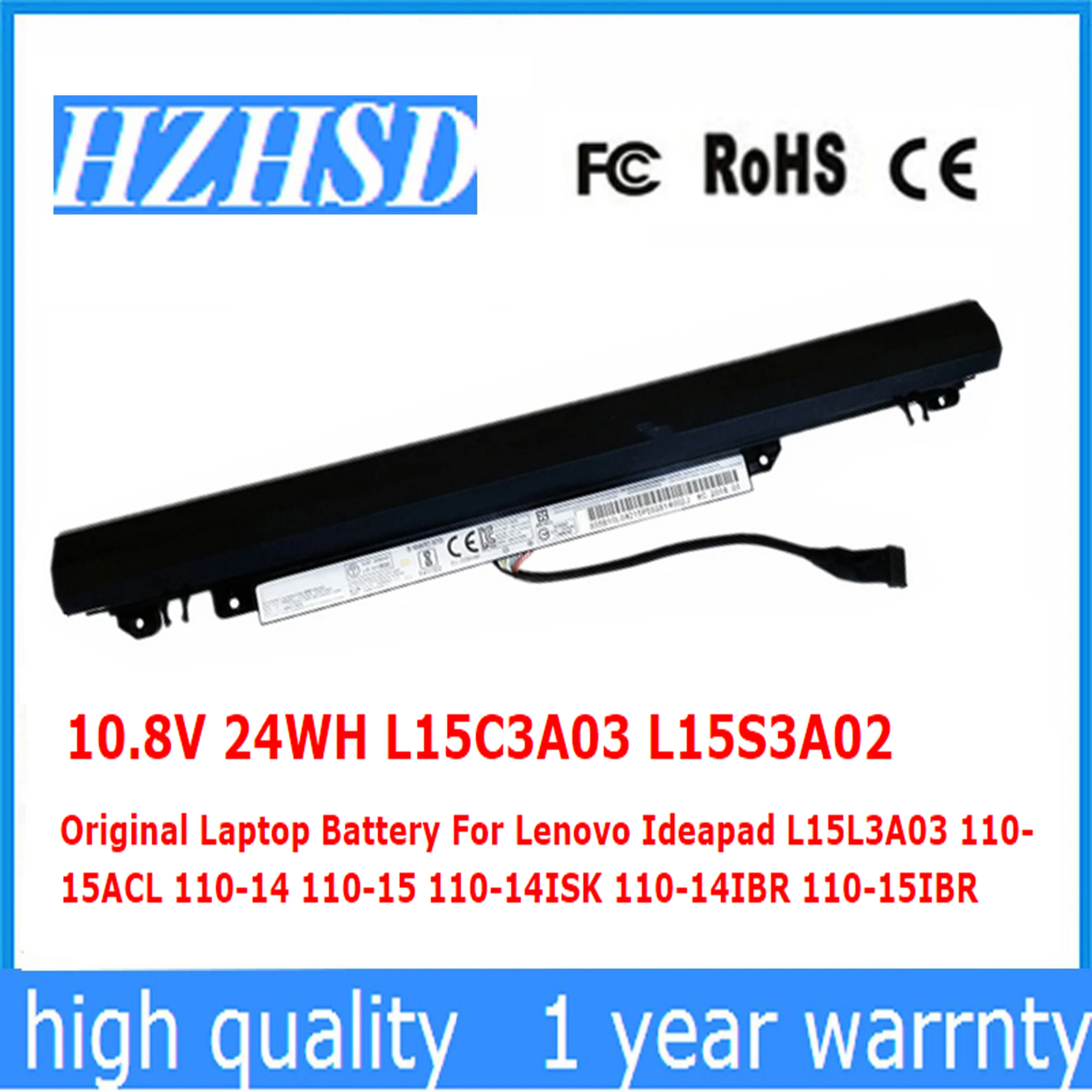 Оригинальный аккумулятор для ноутбука Lenovo Ideapad L15L3A03 110-15ACL 10,8-14 110-15 110-14ISK 110-14IBR 15i, 110 В, 24 Вт/ч, L15C3A03, L15S3A02