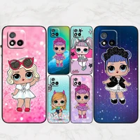 cartoon cute surprise doll phone case for oppo realme v11 x3 x50 q5i gt neo2 c21y c3 9 9i 8 8i 7i 6 5 pro 5g master black soft