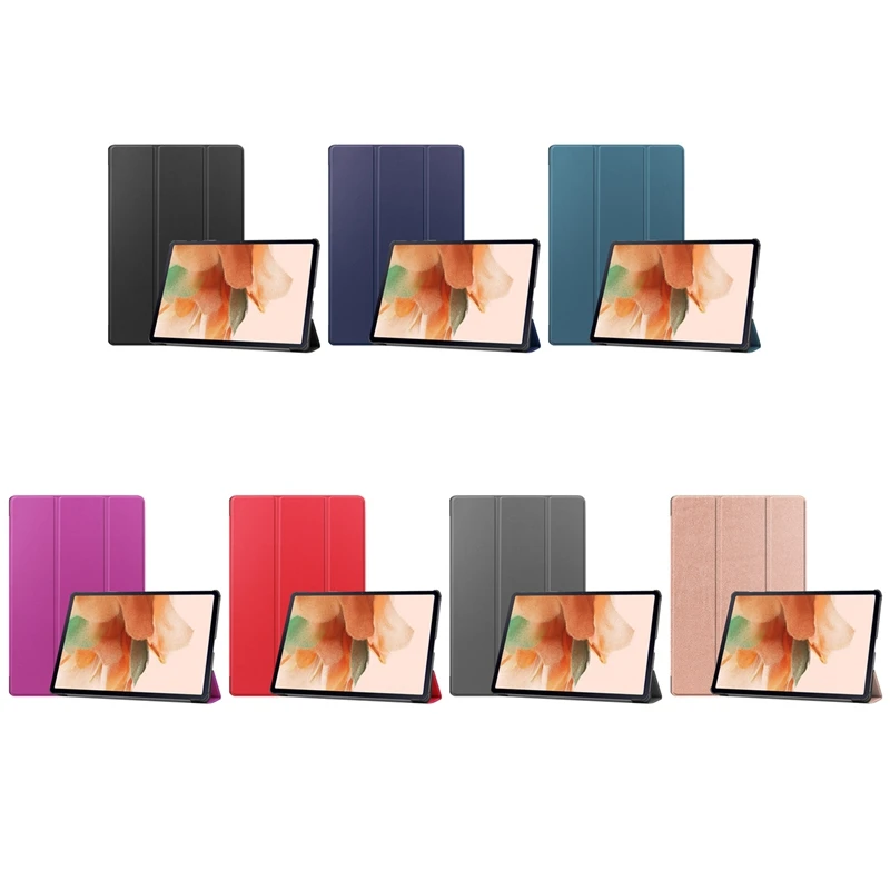 Чехол из искусственной кожи для Samsung Tab S7FE 12 4 дюйма T730/T736 2021 противоударный