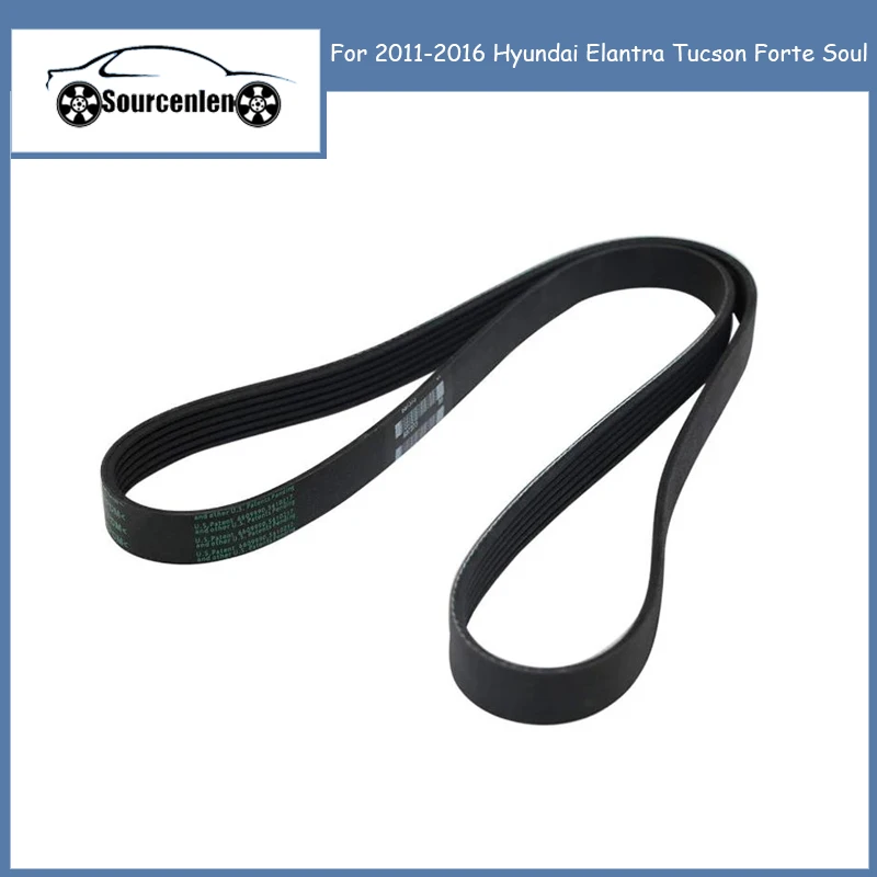

Brand New Genuine V-Belt (Serpentine) 25212-2E820 for 2011-2016 Hyundai Elantra Tucson Forte Soul 252122E820