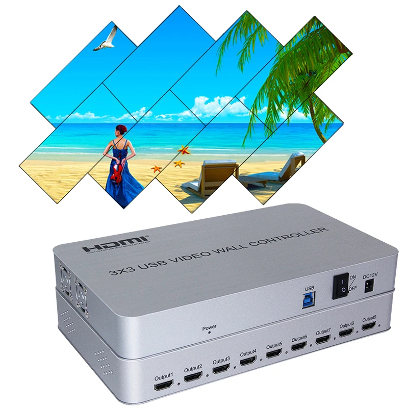 

3x3 портами (стандарт HDMI видео настенный контроллер 2x2 4x2 (1 шт.); 6 1x5 мульти большой Экран склеечный пресс Поддержка с вышитым изображением 9 ТВ ...