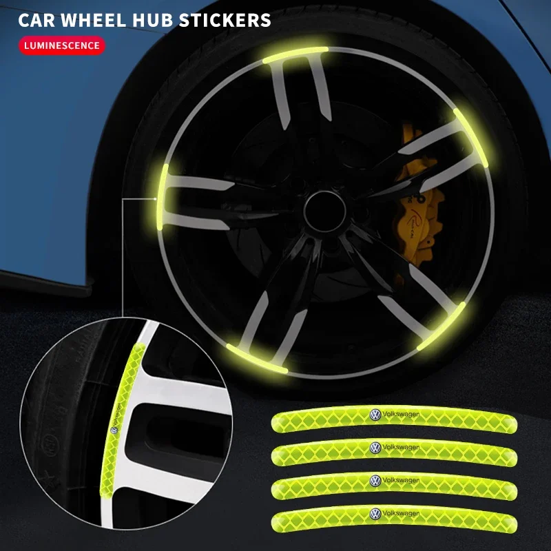 Для Volkswagen модная автомобильная светоотражающая ступица колеса украшение для