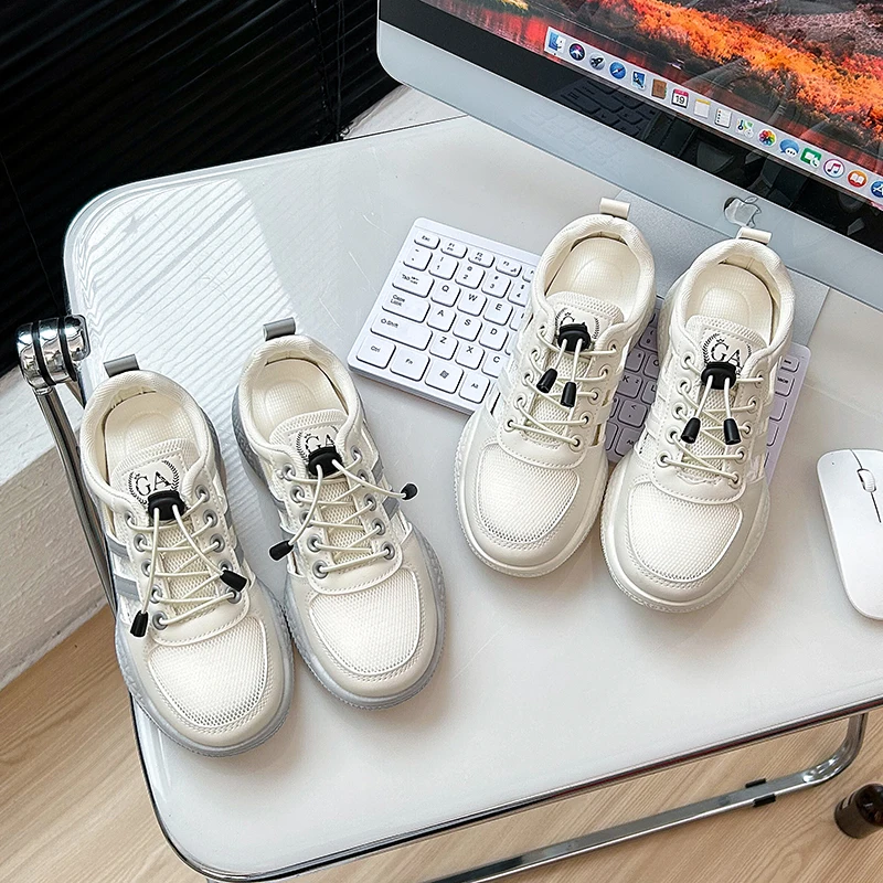 Summer Women's Shoes Sports Shoes Flat Shoes Running Shoes Breathable Mesh Versatile and Fashionable Sneakers Vulcanize Shoes