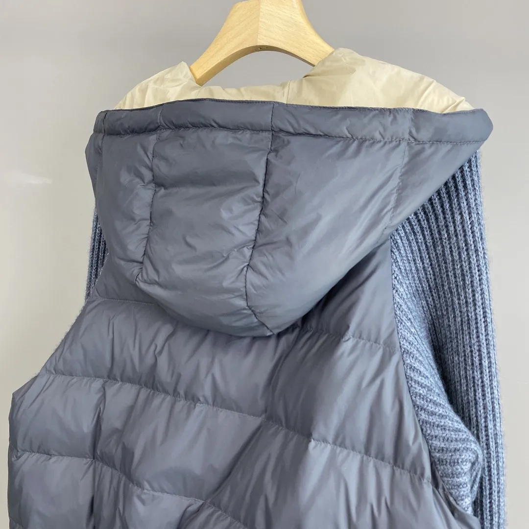 Осенний пуховик B * C с капюшоном для женщин модное женское пальто цепочкой и