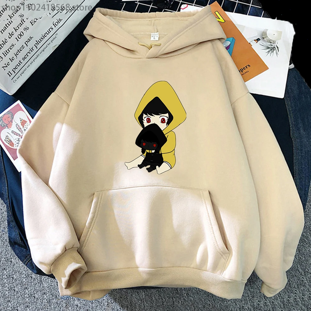 

Cute Six and Shadow Six Chibi Hoodie Anime Little Nightmare Sweatshirt Harajuku Cartoon Clothes Men/women Fleece Y2k Streetwear