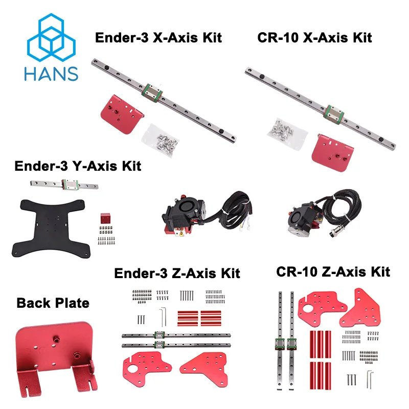 Linear Rail Slide Kit MGN12H XYZ-Aixs Guide Upgrade Mounting Back Bracket Extruder Direct Drive Feeder 3D Printer Ender-3 CR-10