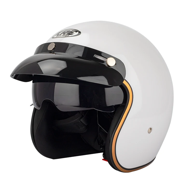 Soman Retro 3/4 Helmet Motorcycle Open Face Cascos De Moto Helmets Summer Motorcycle Accessories enlarge