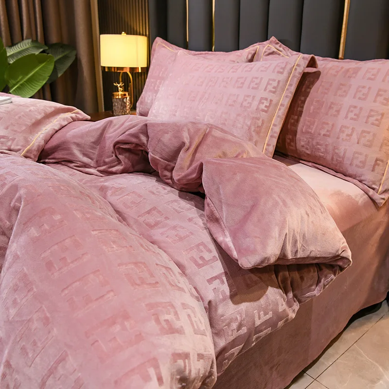 Новый роскошный 3D Пушистый Плюшевый Кристальный Бархатный комплект постельного