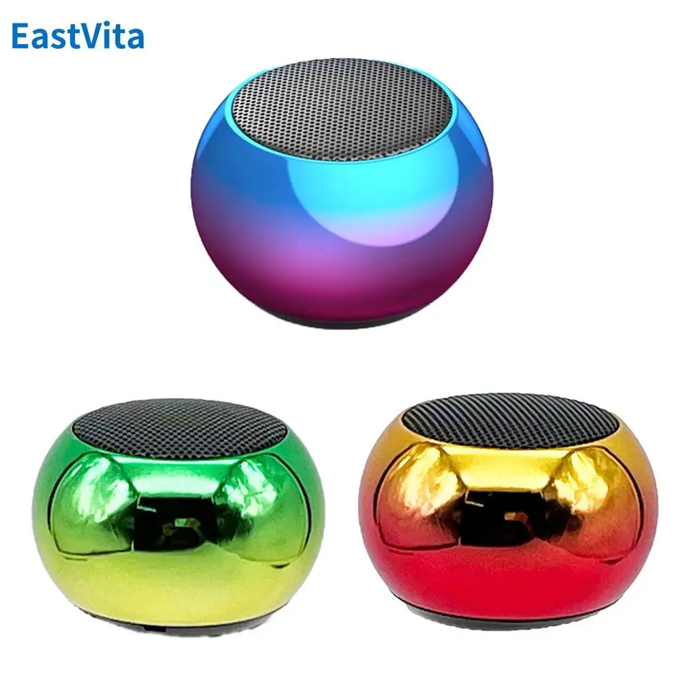 Flash Wireless Bluetooth Speaker Portable Small Steel Gun Metal Heavy Subwoofer Outdoor Mini Audio Soundbar For Ios / Android