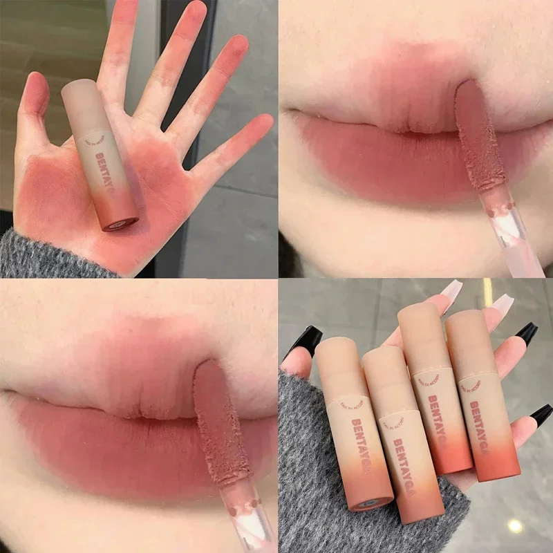 Матовая жидкая помада 6 цветов красная коричневая водостойкая стойкая легко