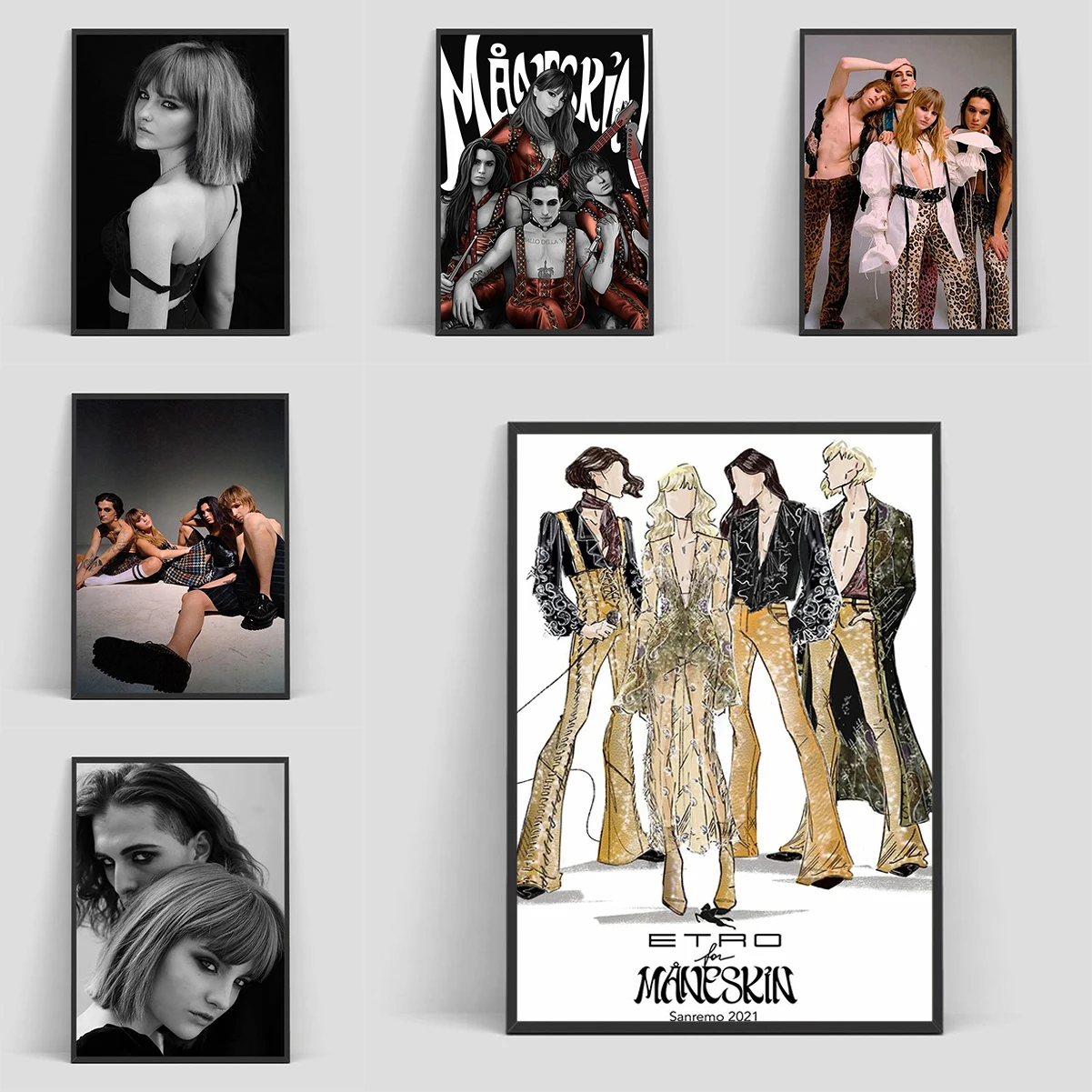 Итальянский постер рок-группы maarneskin украшения для дома и офиса постеры стен