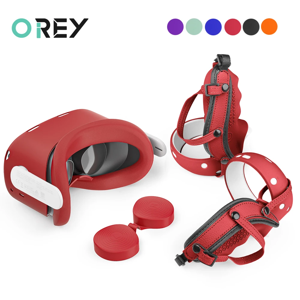 Escudo para Oculus Fone de Ouvido Acessórios para Quest2 Silicone Capa Protetora Case Quest 2 vr Cabeça Rosto Almofada Olho Punho Aperto